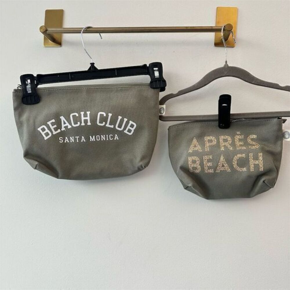 Quilted Koala Olive Makeup Bag Set - Beach Club & Après Beach